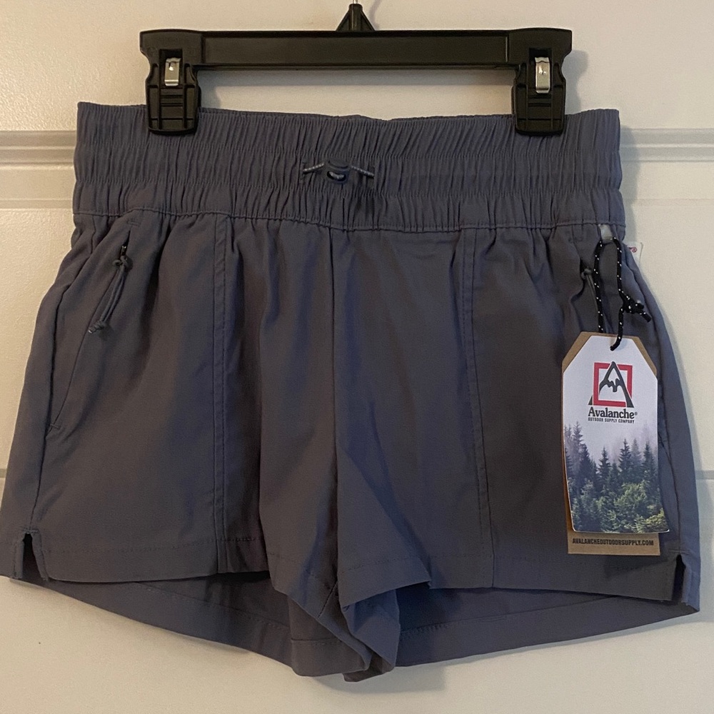 Avalanche Women's Athletic Shorts in Slate Gray High Waisted Outdoors Wear! S XS